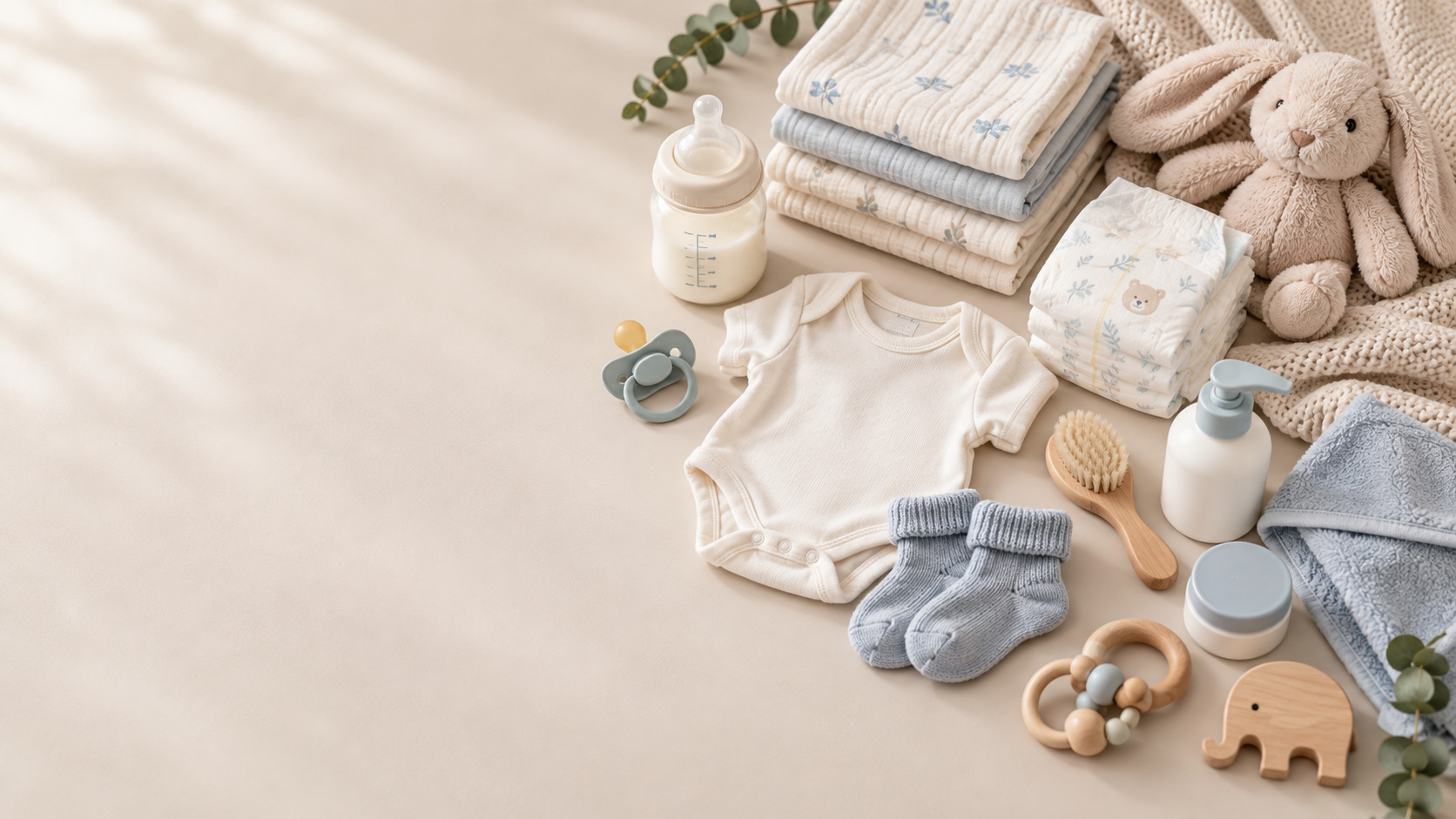 Productos esenciales que necesita un bebé recién nacido